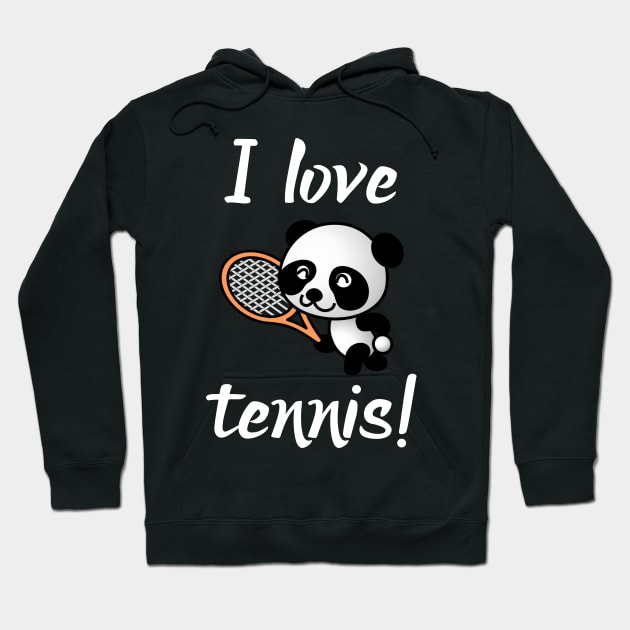 I Love Tennis Hoodie by DANPUBLIC